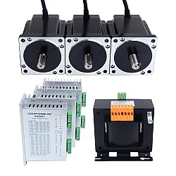 YS Series 3 Axis Stepper CNC Kit 8.0Nm(1132.89oz.in) Nema 34 Stepper Motor & Driver & AC Transformer
