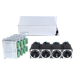 YS Series 4 Axis Stepper CNC Kit 1.9Nm(269.06oz.in)  Nema 23 Stepper Motor & Driver & 48V Power Supply