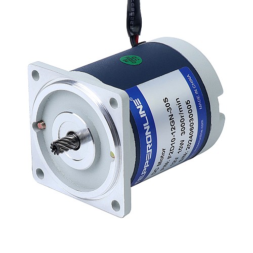 Brushed 12V 10W 2.09Nm(295.97oz.in) 30RPM w/ 100:1 Spur Gearbox DC Gear Motor - F2D10-12GN-30S/2GN100K | StepperOnline CA