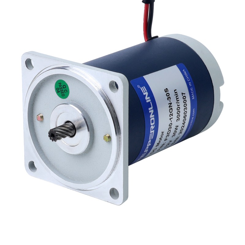 Brushed 12V 30W 5.00Nm(708.06oz.in) 30RPM w/ 100:1 Spur Gearbox DC Gear Motor - F3D30-12GN-30S/3GN100K | StepperOnline CA