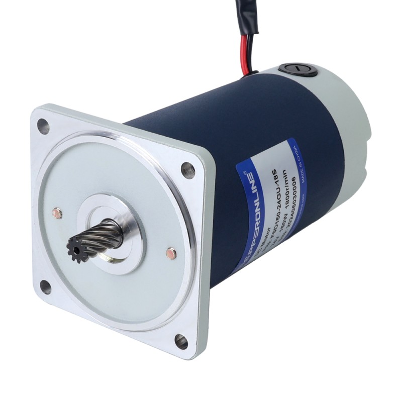Brushed 24V 150W 11.93Nm(1689.43oz.in) 120RPM w/ 15:1 Spur Gearbox DC Gear Motor - F5D150-24GU-18S/5GU15KB | StepperOnline CA