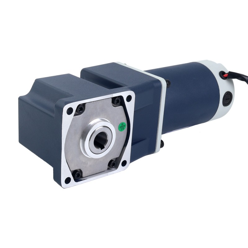 Brushed 24V 150W 8.38Nm(1186.71oz.in) 120RPM w/ 15:1 Right Angle Gearbox DC Gear Motor - F5D150-24GU-18S/5GU15RC | StepperOnline CA