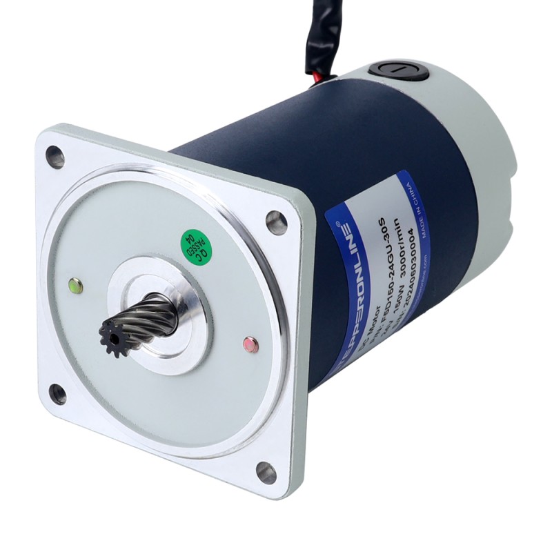 Brushed 24V 150W 14.33Nm(2029.29oz.in) 100RPM w/ 30:1 Spur Gearbox DC Gear Motor - F5D150-24GU-30S/5GU30KB | StepperOnline CA Brushed 24V 150W 14.33Nm(2029.29oz.in) 100RPM w/ 30:1 Spur Gearbox DC Gear Motor - F5D150-24GU-30S/5GU30KB | StepperOnline CA
