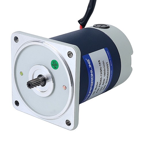 Brushed 12V 60W 6.95Nm(984.20oz.in) 60RPM w/ 30:1 Spur Gearbox DC Gear Motor - F5D60-12GN-18S/5GN30K | StepperOnline CA Brushed 12V 60W 6.95Nm(984.20oz.in) 60RPM w/ 30:1 Spur Gearbox DC Gear Motor - F5D60-12GN-18S/5GN30K | StepperOnline CA
