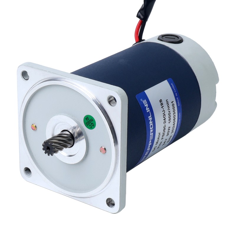 Brushed 24V 90W 20.00Nm(2832.23oz.in) 9RPM w/ 200:1 Spur Gearbox DC Gear Motor - F5D90-24GU-18S/5GU200KB | StepperOnline CA