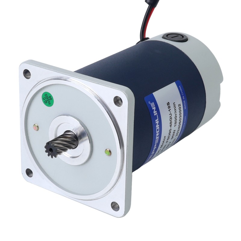 Brushed 48V 90W 1.93Nm(273.31oz.in) 360RPM w/ 5:1 Spur Gearbox DC Gear Motor - F5D90-48GU-18S/5GU5KB | StepperOnline CA