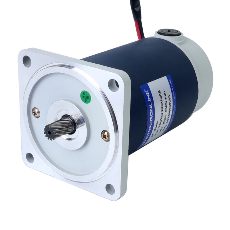 Brushed 24V 250W 8.69Nm(1230.61oz.in) 200RPM w/ 15:1 Spur Gearbox DC Gear Motor - F6D250-24GU-30S/6GU15K | StepperOnline CA