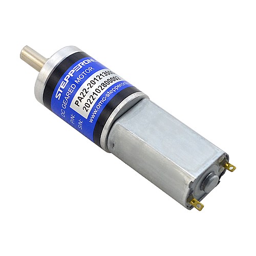 Brushed 12V DC Gear Motor 1.1Kg.cm/98RPM w/ 107:1 Planetary Gearbox - PA22-201213500-G107 | StepperOnline CA
