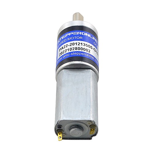 Brushed 12V DC Gear Motor 1.1Kg.cm/98RPM w/ 107:1 Planetary Gearbox - PA22-201213500-G107 | StepperOnline CA