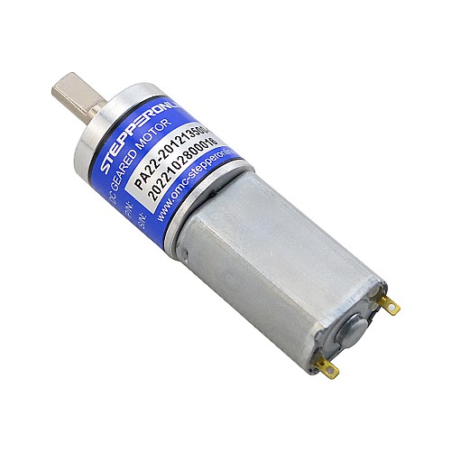 Brushed 12V DC Gear Motor 0.19Kg.cm/656RPM w/ 16:1 Planetary Gearbox - PA22-201213500-G16 | StepperOnline CA