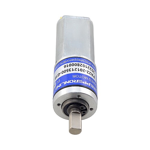 Brushed 12V DC Gear Motor 0.19Kg.cm/656RPM w/ 16:1 Planetary Gearbox - PA22-201213500-G16 | StepperOnline CA