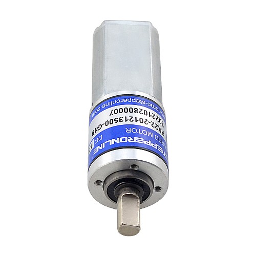 Brushed 12V DC Gear Motor 0.23Kg.cm/552RPM w/ 19:1 Planetary Gearbox - PA22-201213500-G19 | StepperOnline CA
