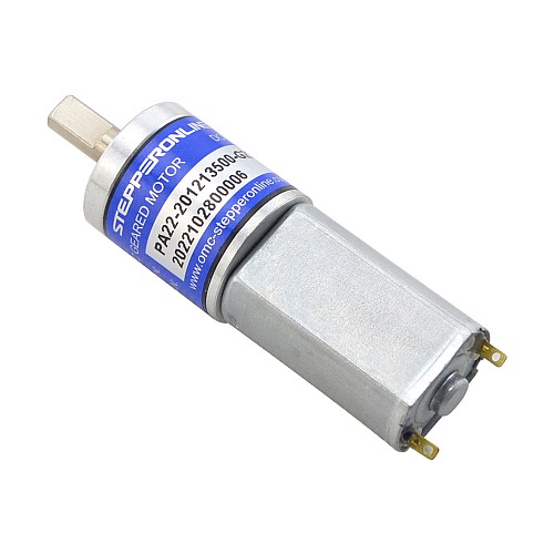 Brushed 12V DC Gear Motor 0.27Kg.cm/465RPM w/ 22.56:1 Planetary Gearbox - PA22-201213500-G23 | StepperOnline CA