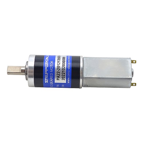 Brushed 12V DC Gear Motor 3.2Kg.cm/29RPM w/ 361:1 Planetary Gearbox - PA22-201213500-G361 | StepperOnline CA