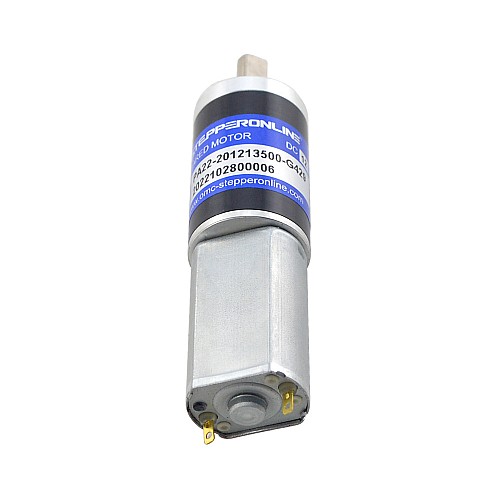 Brushed 12V DC Gear Motor 3.8Kg.cm/24.5RPM w/ 428.6:1 Planetary Gearbox - PA22-201213500-G429 | StepperOnline CA