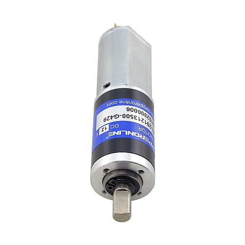 Brushed 12V DC Gear Motor 3.8Kg.cm/24.5RPM w/ 428.6:1 Planetary Gearbox - PA22-201213500-G429 | StepperOnline CA