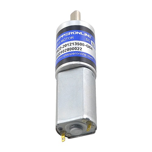 Brushed 12V DC Gear Motor 0.7Kg.cm/164RPM w/ 64:1 Planetary Gearbox - PA22-201213500-G64 | StepperOnline CA