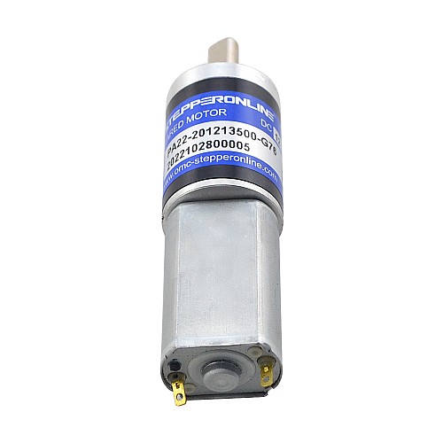 Brushed 12V DC Gear Motor 0.8Kg.cm/138RPM w/ 76:1 Planetary Gearbox - PA22-201213500-G76 | StepperOnline CA