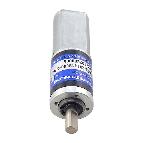 Brushed 12V DC Gear Motor 0.8Kg.cm/138RPM w/ 76:1 Planetary Gearbox - PA22-201213500-G76 | StepperOnline CA