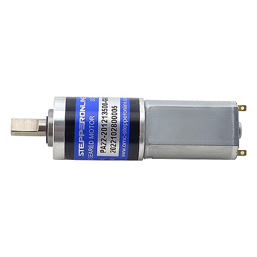 Brushed 12V DC Gear Motor 0.95Kg.cm/116RPM w/ 90.25:1 Planetary Gearbox - PA22-201213500-G90 | StepperOnline CA
