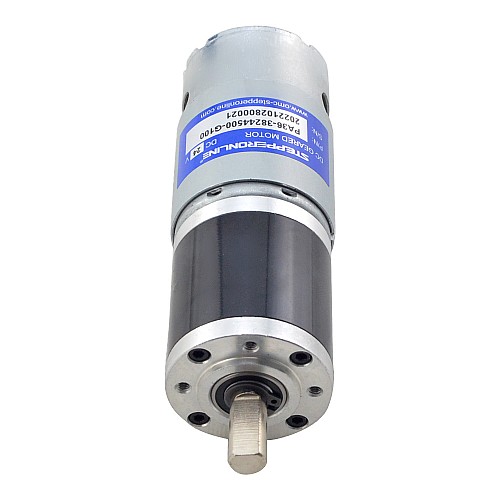Brushed 24V DC Gear Motor 15Kg.cm/33RPM w/ 99.5:1 Planetary Gearbox - PA36-38244500-G100 | StepperOnline CA Brushed 24V DC Gear Motor 15Kg.cm/33RPM w/ 99.5:1 Planetary Gearbox - PA36-38244500-G100 | StepperOnline CA