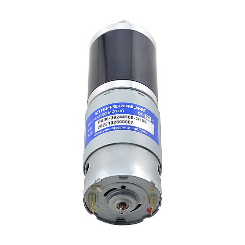 Brushed 24V DC Gear Motor 25Kg.cm/17RPM w/ 189:1 Planetary Gearbox - PA36-38244500-G189 | StepperOnline CA Brushed 24V DC Gear Motor 25Kg.cm/17RPM w/ 189:1 Planetary Gearbox - PA36-38244500-G189 | StepperOnline CA