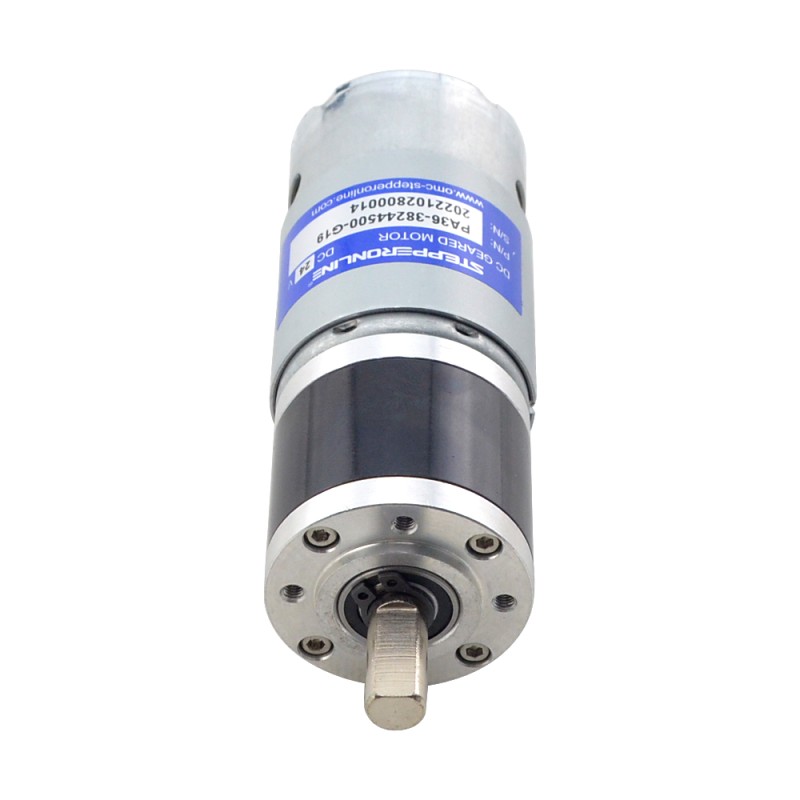 Brushed 24V DC Gear Motor 3.4Kg.cm/172RPM w/ 19.2:1 Planetary Gearbox - PA36-38244500-G19 | StepperOnline CA Brushed 24V DC Gear Motor 3.4Kg.cm/172RPM w/ 19.2:1 Planetary Gearbox - PA36-38244500-G19 | StepperOnline CA
