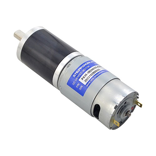 Brushed 24V DC Gear Motor 30Kg.cm/12.5RPM w/ 264:1 Planetary Gearbox - PA36-38244500-G264 | StepperOnline CA