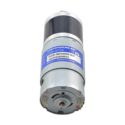 Brushed 24V DC Gear Motor 4.7Kg.cm/123RPM w/ 26.8:1 Planetary Gearbox - PA36-38244500-G27 | StepperOnline CA Brushed 24V DC Gear Motor 4.7Kg.cm/123RPM w/ 26.8:1 Planetary Gearbox - PA36-38244500-G27 | StepperOnline CA