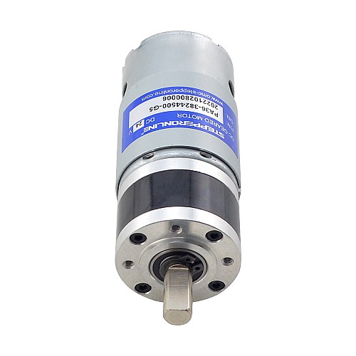 Brushed 24V DC Gear Motor 1Kg.cm/634RPM w/ 5.2:1 Planetary Gearbox - PA36-38244500-G5 | StepperOnline CA