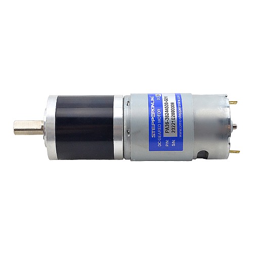 Brushed 24V DC Gear Motor 7.8Kg.cm/65RPM w/ 51:1 Planetary Gearbox - PA36-38244500-G51 | StepperOnline CA Brushed 24V DC Gear Motor 7.8Kg.cm/65RPM w/ 51:1 Planetary Gearbox - PA36-38244500-G51 | StepperOnline CA