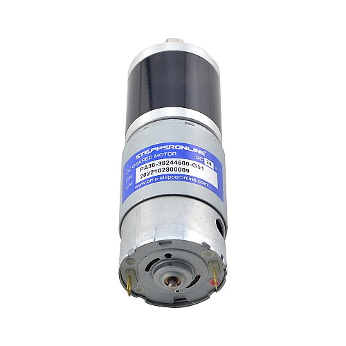 Brushed 24V DC Gear Motor 7.8Kg.cm/65RPM w/ 51:1 Planetary Gearbox - PA36-38244500-G51 | StepperOnline CA Brushed 24V DC Gear Motor 7.8Kg.cm/65RPM w/ 51:1 Planetary Gearbox - PA36-38244500-G51 | StepperOnline CA