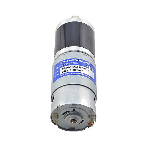 Brushed 24V DC Gear Motor 11Kg.cm/46RPM w/ 71:1 Planetary Gearbox - PA36-38244500-G71 | StepperOnline CA Brushed 24V DC Gear Motor 11Kg.cm/46RPM w/ 71:1 Planetary Gearbox - PA36-38244500-G71 | StepperOnline CA