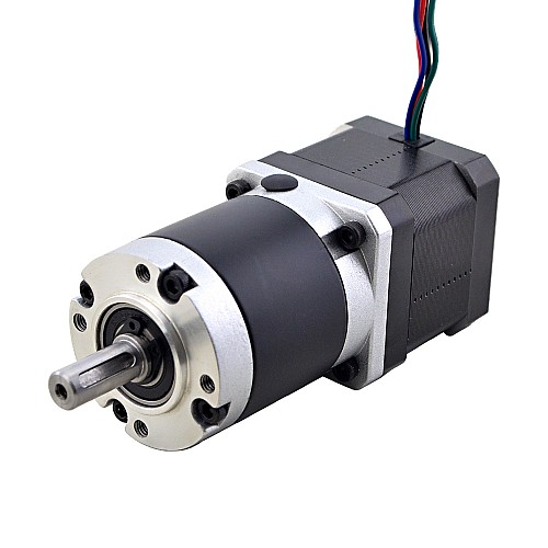 Nema 17 Stepper Motor L=39mm Gear Ratio 20:1 MG Series Planetary Gearbox - 17HS15-1584S-MG20 | StepperOnline CA