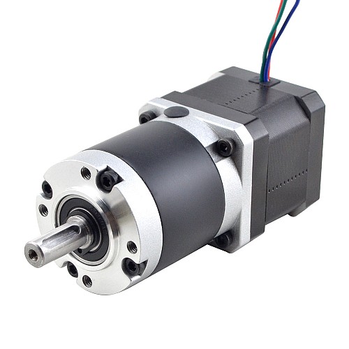 Nema 17 Stepper Motor L=39mm Gear Ratio 50:1 MG Series Planetary Gearbox - 17HS15-1584S-MG50 | StepperOnline CA