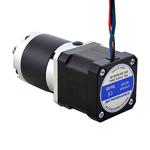 Nema 17 Stepper Motor L=39mm Gear Ratio 100:1 MG Series Planetary Gearbox - 17HS15-1584S-MG100 | StepperOnline CA Nema 17 Stepper Motor L=39mm Gear Ratio 100:1 MG Series Planetary Gearbox - 17HS15-1584S-MG100 | StepperOnline CA