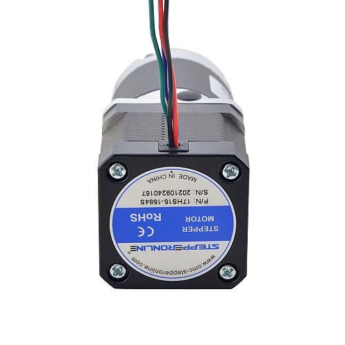 Nema 17 Stepper Motor L=39mm Gear Ratio 20:1 MG Series Planetary Gearbox - 17HS15-1584S-MG20 | StepperOnline CA
