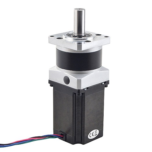 Nema 23 Stepper Motor L=76.5mm Gear Ratio 10:1 MG Series Planetary Gearbox - 23HS30-2904S-MG10 | StepperOnline CA