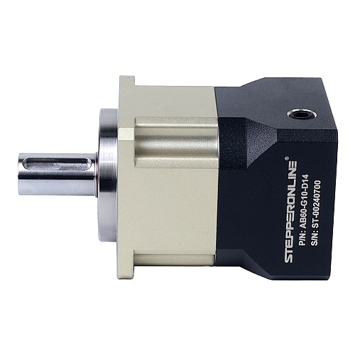 AB Series 60mm 10:1 Helical Planetary Gearbox Backlash 5arcmin for Servo Motors IP65 - AB60-G10-D14 | StepperOnline CA