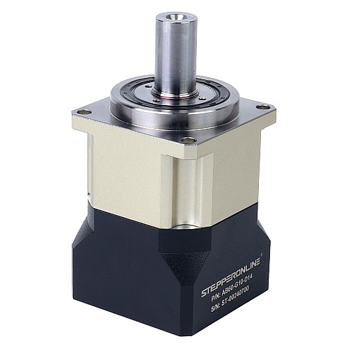 AB Series 60mm 10:1 Helical Planetary Gearbox Backlash 5arcmin for Servo Motors IP65 - AB60-G10-D14 | StepperOnline CA