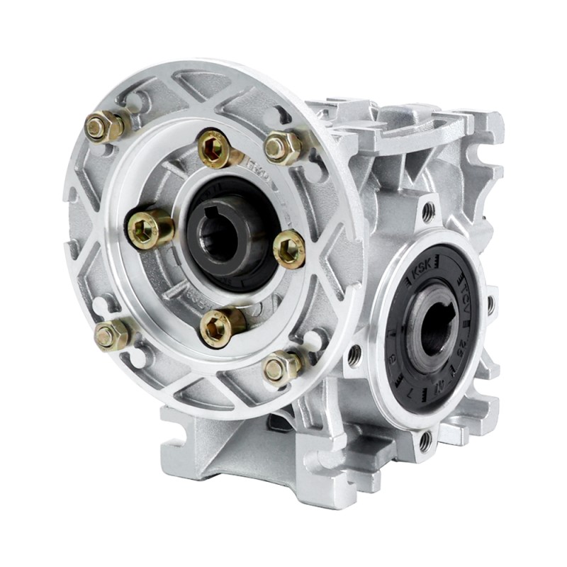 MRVR030 Worm Drive Gearbox 80:1 Ratio Φ11mm Input Shaft with 63B5 Motor Input Flange - MRVR030CB3-G80-D11 | StepperOnline CA