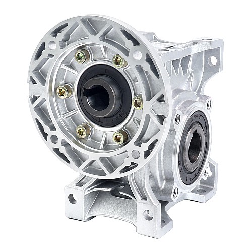 MRVR050 Worm Drive Gearbox 10:1 Ratio Φ14mm Input Shaft with 71B14 Motor Input Flange - MRVR050FB3-G10-D14 | StepperOnline CA