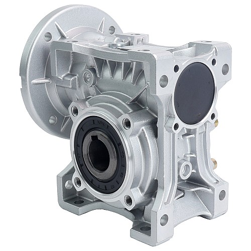 MRVR050 Worm Drive Gearbox 10:1 Ratio Φ14mm Input Shaft with 71B14 Motor Input Flange - MRVR050FB3-G10-D14 | StepperOnline CA
