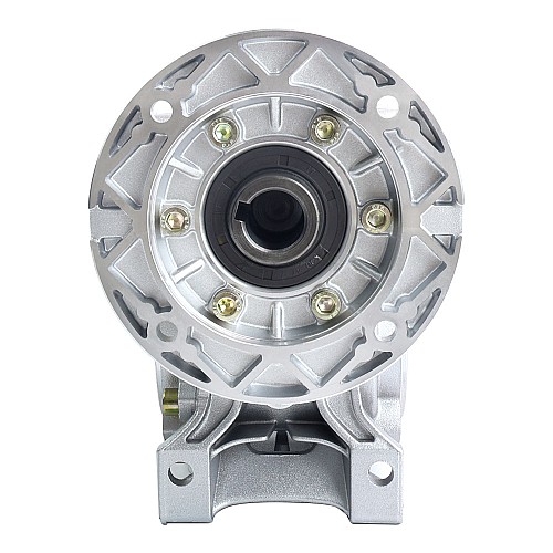 MRVR050 Worm Drive Gearbox 10:1 Ratio Φ14mm Input Shaft with 71B14 Motor Input Flange - MRVR050FB3-G10-D14 | StepperOnline CA