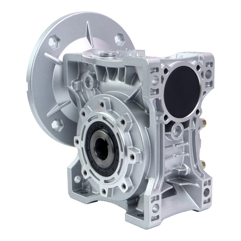 MRVR075 Worm Drive Gearbox 100:1 Ratio Φ19mm Input Shaft with 80B14 Motor Input Flange - MRVR075HB3-G100-D19 | StepperOnline CA
