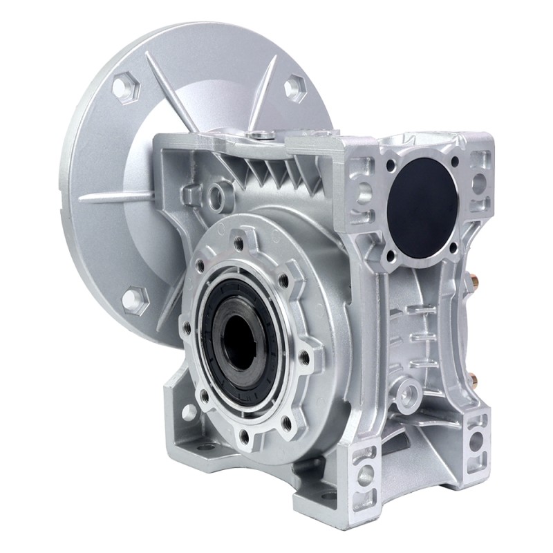 MRVR090 Worm Drive Gearbox 20:1 Ratio Φ28mm Input Shaft with 100/112B5 Motor Input Flange - MRVR090KB3-G20-D28 | StepperOnline CA