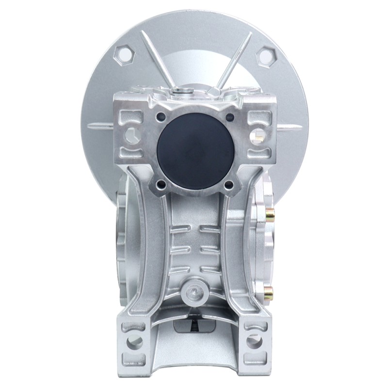 MRVR090 Worm Drive Gearbox 20:1 Ratio Φ28mm Input Shaft with 100/112B5 Motor Input Flange - MRVR090KB3-G20-D28 | StepperOnline CA