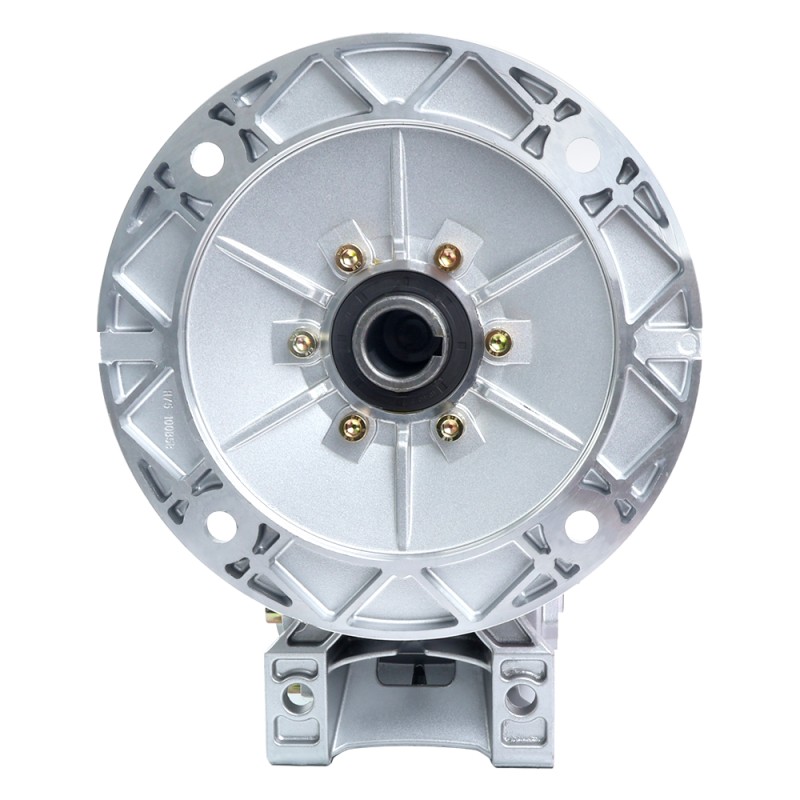 MRVR090 Worm Drive Gearbox 20:1 Ratio Φ28mm Input Shaft with 100/112B5 Motor Input Flange - MRVR090KB3-G20-D28 | StepperOnline CA