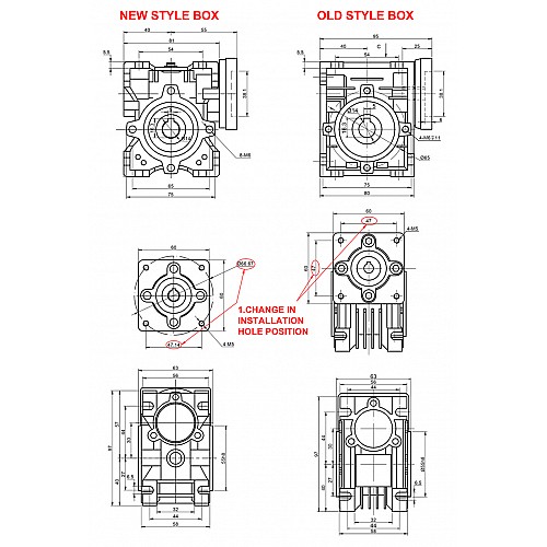 10:1 Worm Gearbox NMRV30 Worm Gear Speed Reducer 11mm Input Shaft Diameter - NMRV30-G10-D11 | StepperOnline CA 10:1 Worm Gearbox NMRV30 Worm Gear Speed Reducer 11mm Input Shaft Diameter - NMRV30-G10-D11 | StepperOnline CA