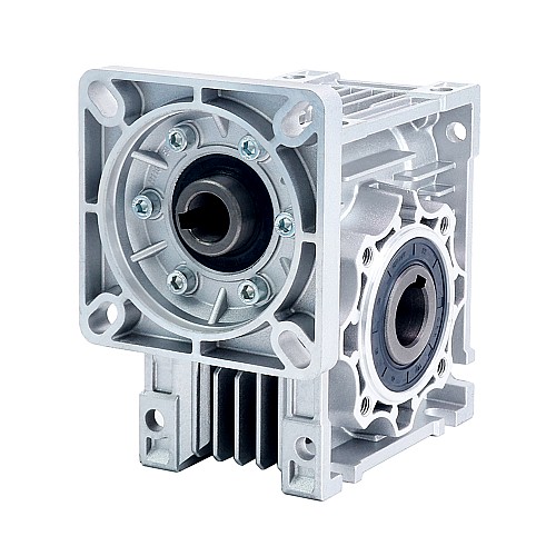 10:1 Worm Gearbox NMRV50 Worm Gear Speed Reducer 19mm Input Shaft Diameter - NMRV50-G10-D19 | StepperOnline CA 10:1 Worm Gearbox NMRV50 Worm Gear Speed Reducer 19mm Input Shaft Diameter - NMRV50-G10-D19 | StepperOnline CA